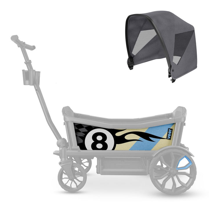 Veer Wagon Sidewall Kit & Cruiser Retractable Canopy Rally Grey