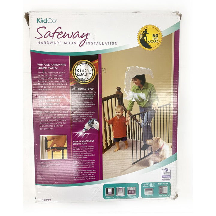KidCo Safeway Hardware Mounted Safety Gate - Black (101137) (Open Box)