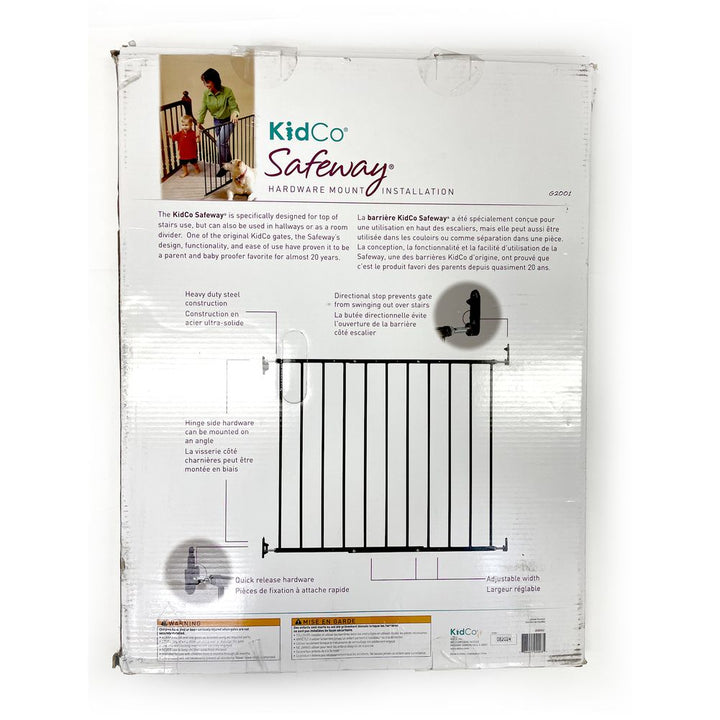 KidCo Safeway Hardware Mounted Safety Gate - Black (101137) (Open Box)