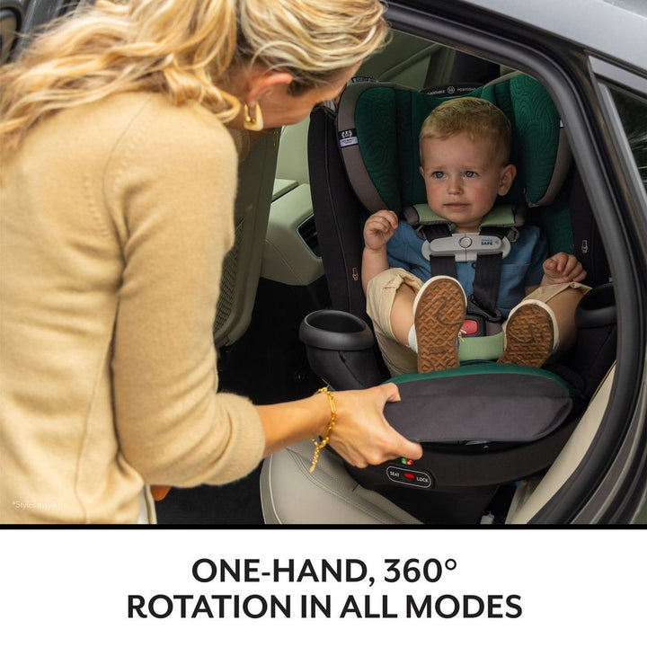 Evenflo GOLD Revolve360 Extend All-in-one Rotational Car Seat with SensorSafe - Quartz (Green & Gentle)