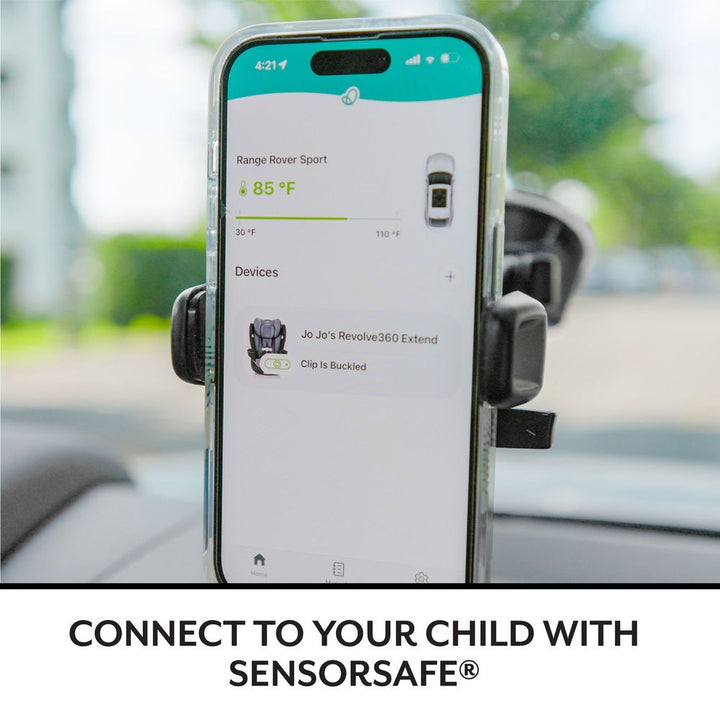 Evenflo GOLD Revolve360 Extend All-in-one Rotational Car Seat with SensorSafe - Quartz (Green & Gentle)