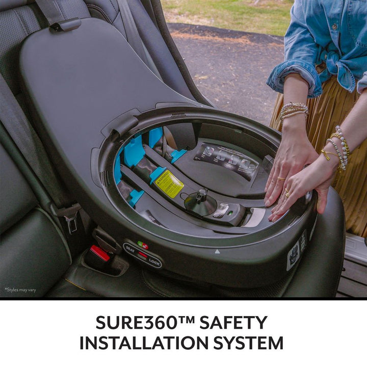 Evenflo GOLD Revolve360 Extend All-in-one Rotational Car Seat with SensorSafe - Quartz (Green & Gentle)