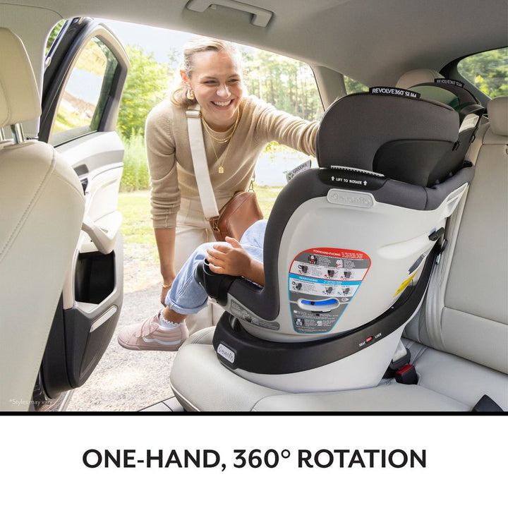 Evenflo GOLD Revolve360 Slim 2-in-1 Rotational Car Seat with SensorSafe - Quartz (Green & Gentle)