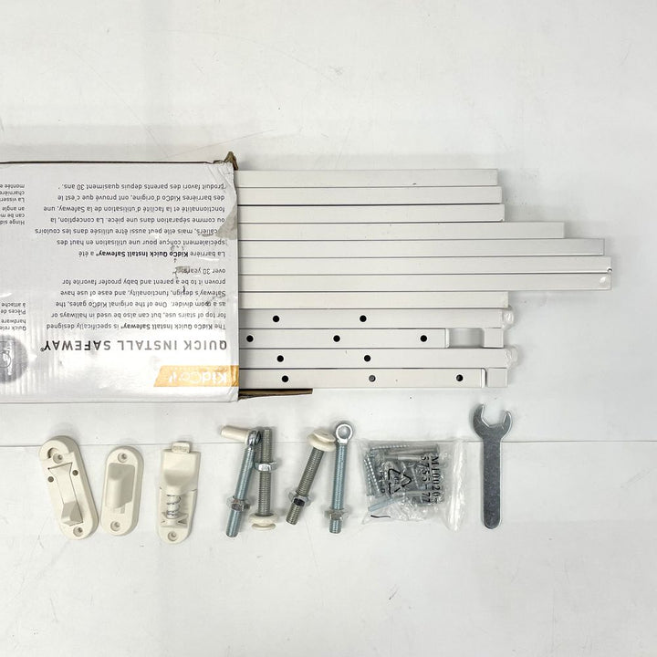 Kidco Quick Install Safeway (RTA2043) Hardware Mounted Baby Gate - White (101216) (Open Box)