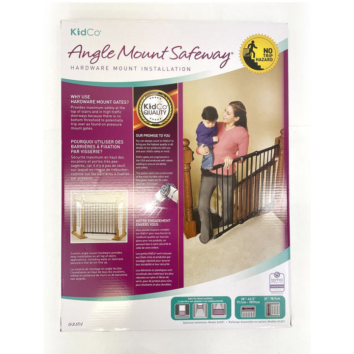 KidCo Angle Mount Safeway Hardware Mounted Safety Gate - Black (Open Box)