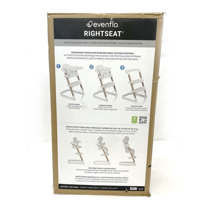 Evenflo RightSeat 3-in-1 Multistage High Chair - Sea Salt White (Open Box)