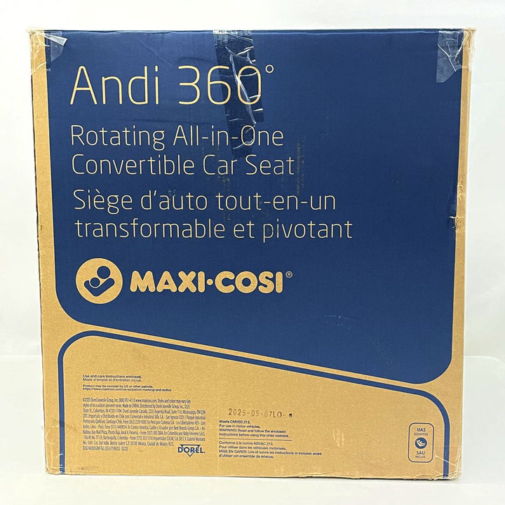 Maxi Cosi Andi 360 Rotating All-In-One Convertible Car Seat - Designer Black (Open Box)