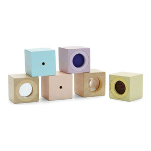 Plan Toys Sensory Wooden Blocks Set - Pastels Default Title