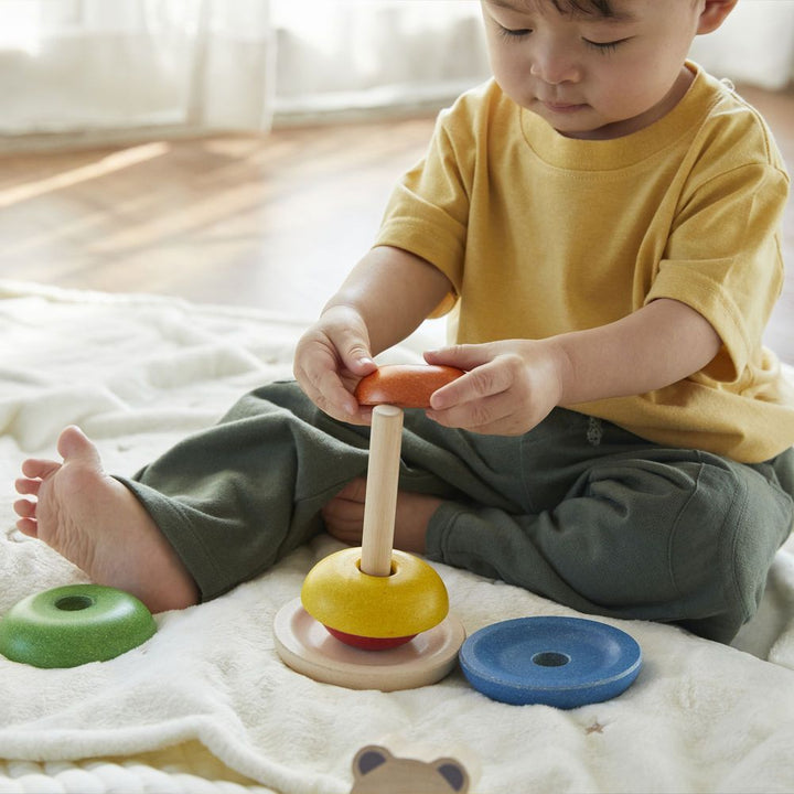 Plan Toys Stacking Rings Wooden Toy Set - Bear