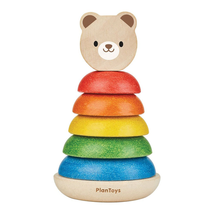 Plan Toys Stacking Rings Wooden Toy Set - Bear