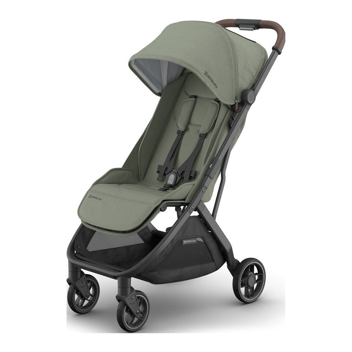 UPPAbaby Minu V3 Stroller Evelyn (Meadow Green on Carbon Frame with Chestnut Leather)