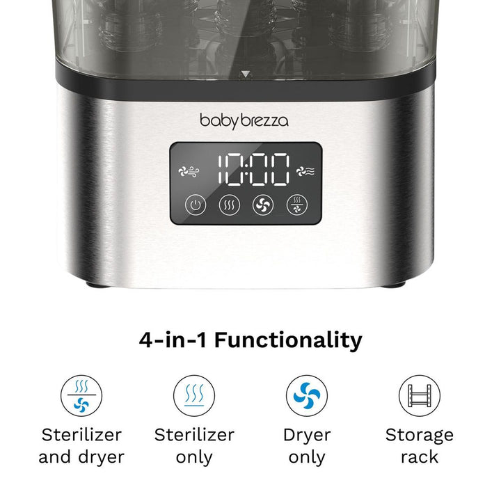 Baby Brezza SuperQuick 10-Minute Bottle Sterilizer & Dryer - Stainless Steel