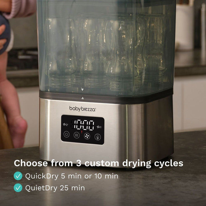 Baby Brezza SuperQuick 10-Minute Bottle Sterilizer & Dryer - Stainless Steel