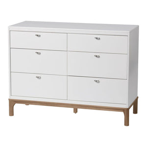 Little Seeds Laurel 6-Drawer Dresser True White Acorn
