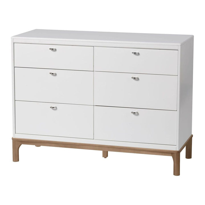 Little Seeds Laurel 6-Drawer Dresser True White Acorn