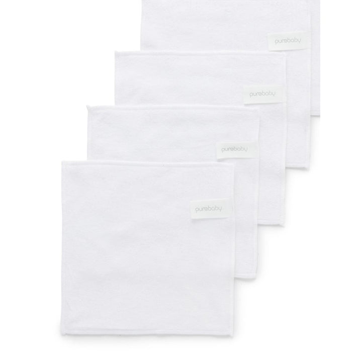 Purebaby 10-Pack Organic Cotton Cloth Wipes - White