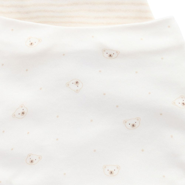 Purebaby 2-Pack Organic Cotton Dribble Bibs Set