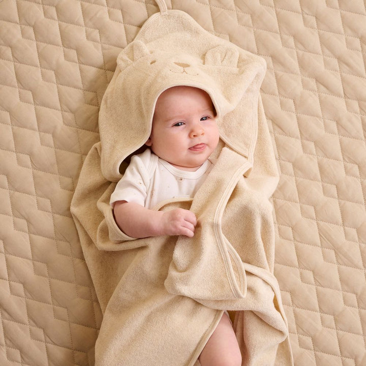 Purebaby Organic Cotton Hooded Bear Towel