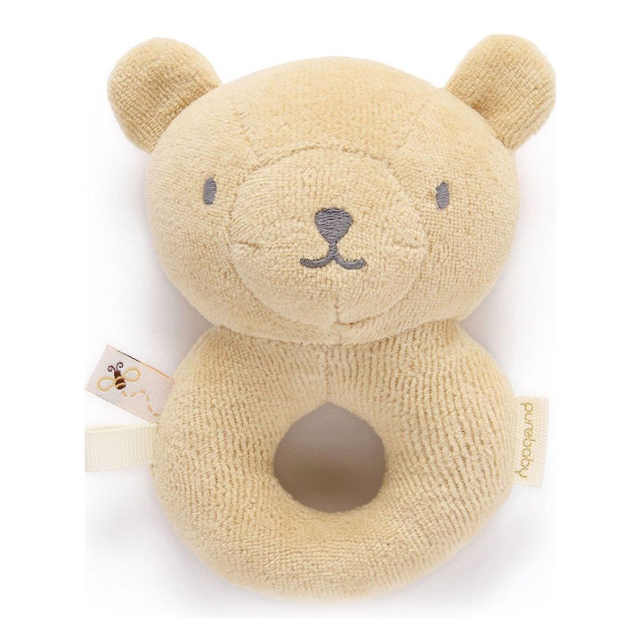 Purebaby Organic Cotton Knitted Rattle Bear