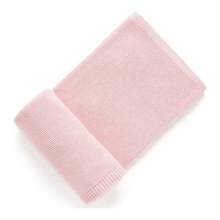 Purebaby Organic Cotton Textured Baby Blanket Pink Melange