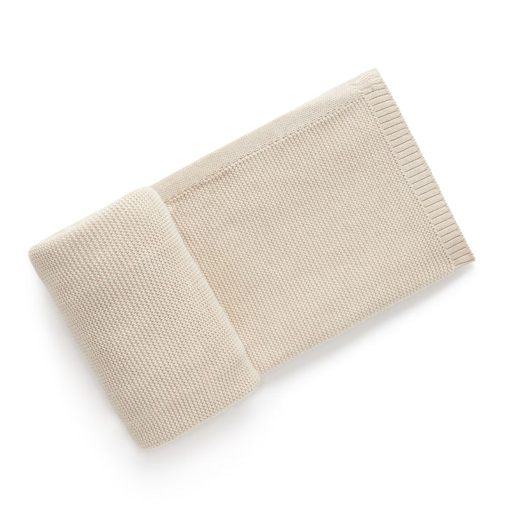 Purebaby Organic Cotton Textured Baby Blanket Wheat Melange