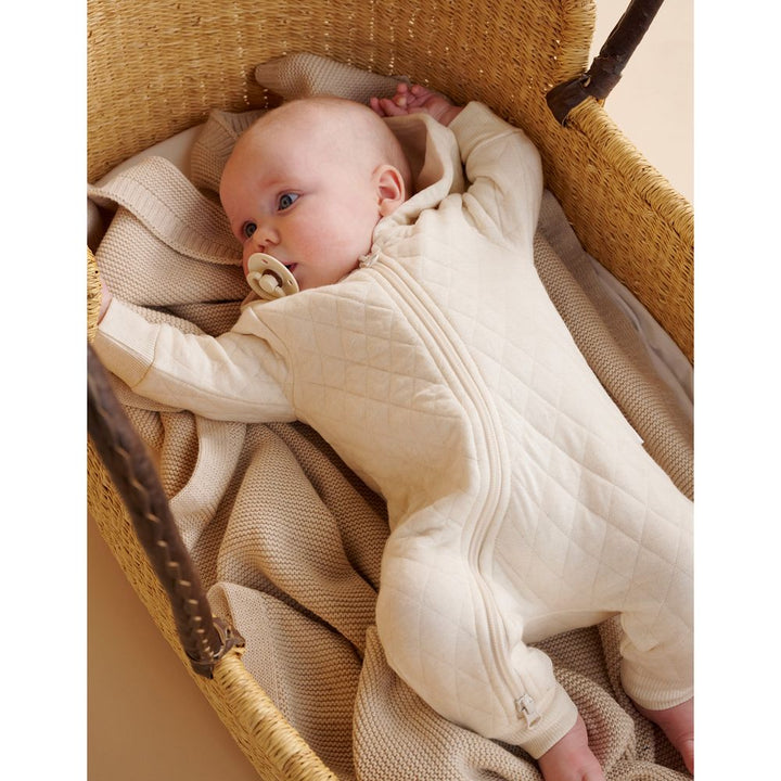 Purebaby Organic Cotton Blend Quilted Growsuit