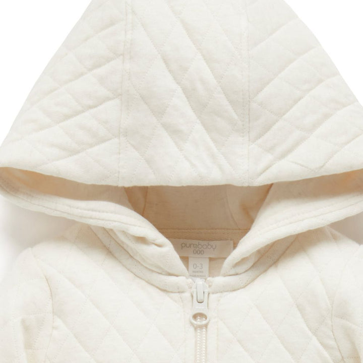 Purebaby Organic Cotton Blend Quilted Growsuit