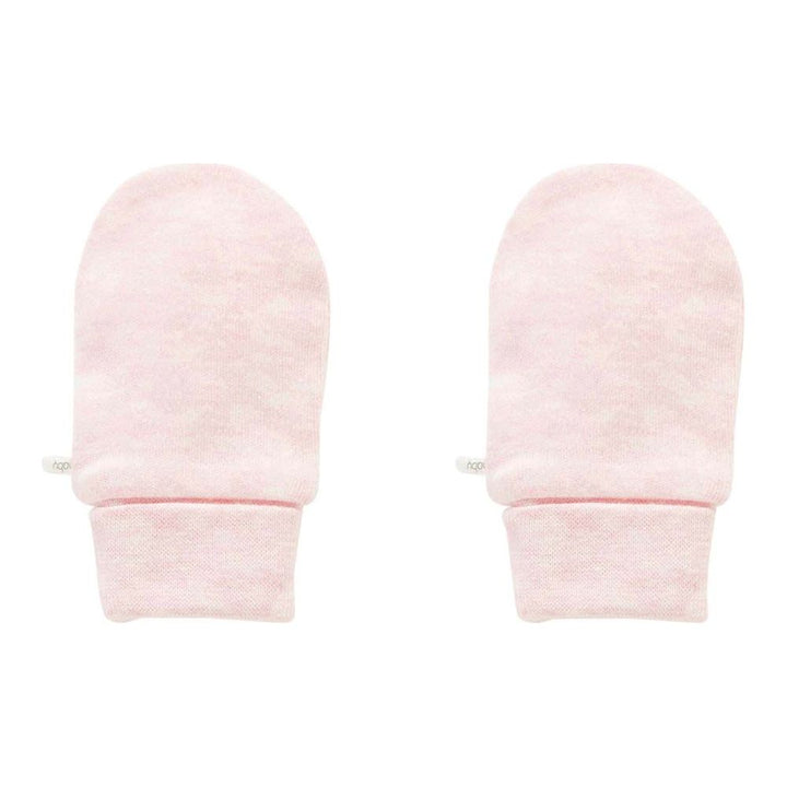 Purebaby Organic Cotton Mittens Pale Pink Melange