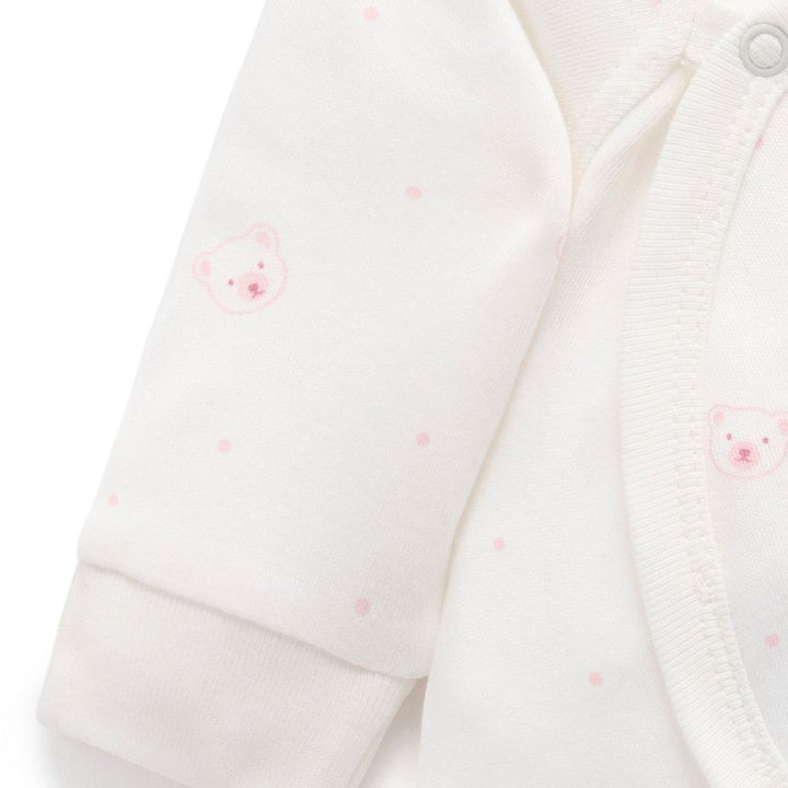Purebaby Organic Cotton Premie Crossover Long Sleeve Growsuit