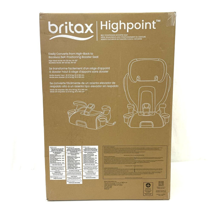 Britax Highpoint Backless Belt-Positioning Booster Seat - Black Ombre (SafeWash) (Open Box)