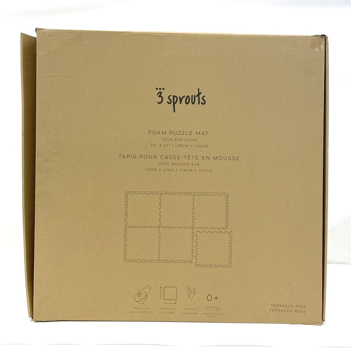 3 Sprouts EVA Foam 6-Tiles Play Mat - Palest Pink Terazzo (Open Box)