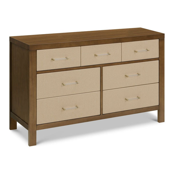 Namesake Eloise 7-Drawer Assembled Dresser with Performance Sand Eco-Weave Natural Walnut