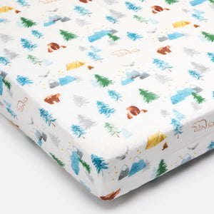 Loulou Lollipop Muslin Crib Sheet - Adventure Begins Default Title