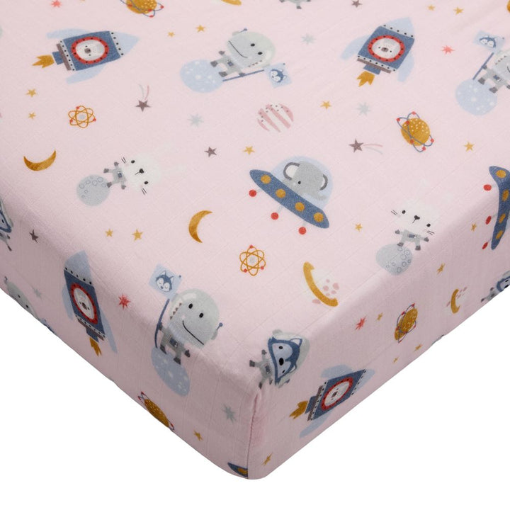 Loulou Lollipop Muslin Crib Sheet - Astro Explorers Default Title