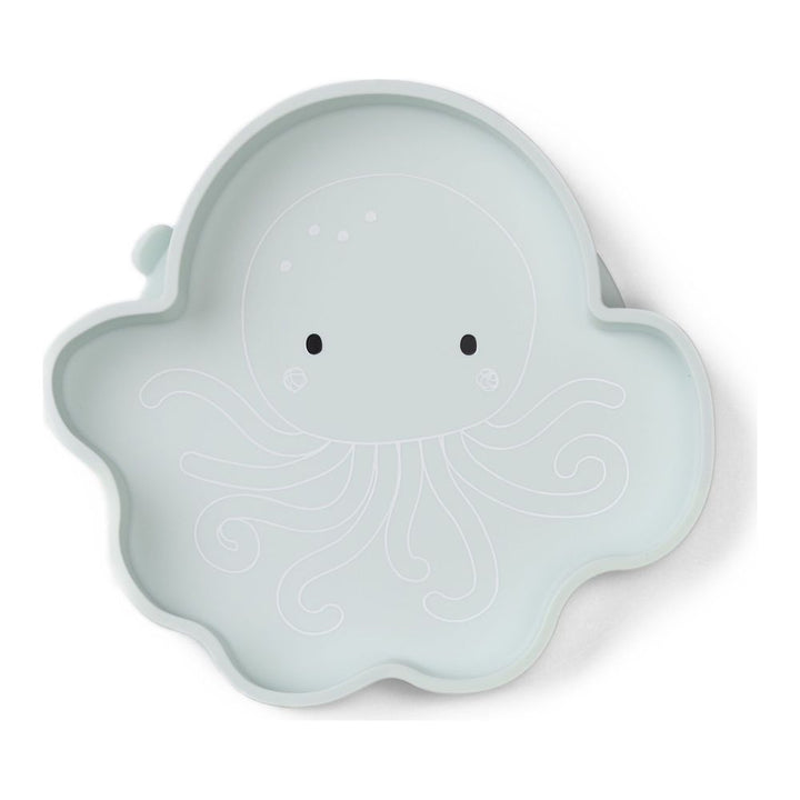 Loulou Lollipop Silicone Snack Plate Octopus Mint