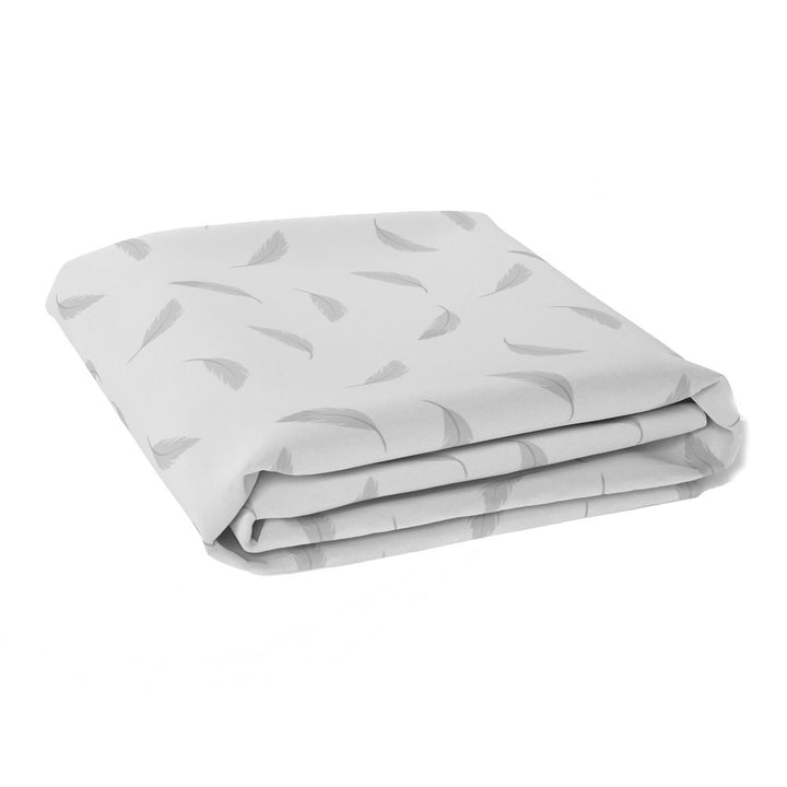 Kushies Flannel Fitted Crib Sheet - Grey Feathers (Floor Model) Default Title