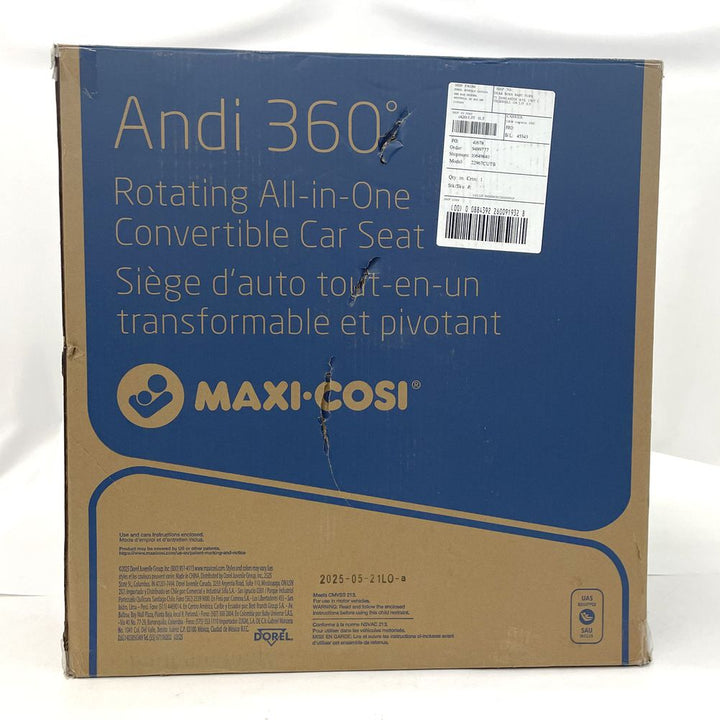 Maxi Cosi Andi 360 Rotating All-In-One Convertible Car Seat - Authentic Black (Open Box)