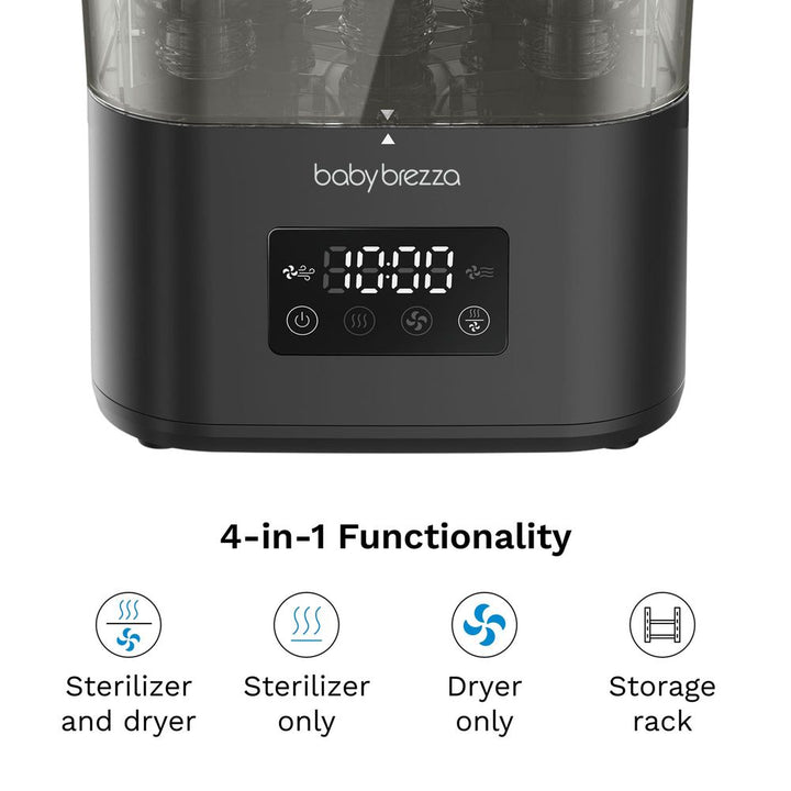 Baby Brezza SuperQuick 10-Minute Bottle Sterilizer & Dryer - Black