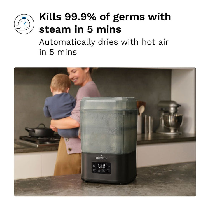 Baby Brezza SuperQuick 10-Minute Bottle Sterilizer & Dryer - Black
