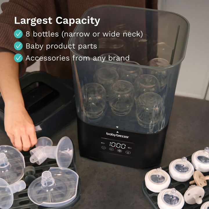 Baby Brezza SuperQuick 10-Minute Bottle Sterilizer & Dryer - Black