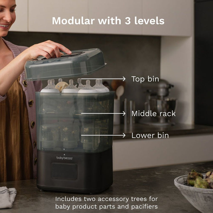 Baby Brezza SuperQuick 10-Minute Bottle Sterilizer & Dryer - Black