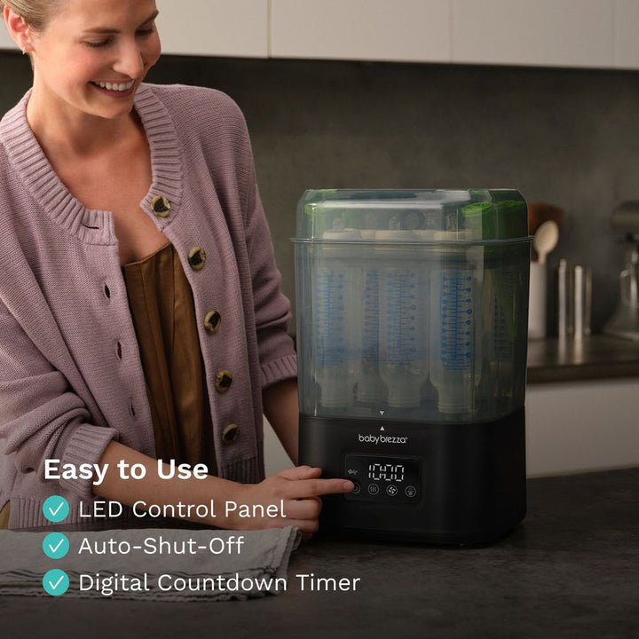 Baby Brezza SuperQuick 10-Minute Bottle Sterilizer & Dryer - Black