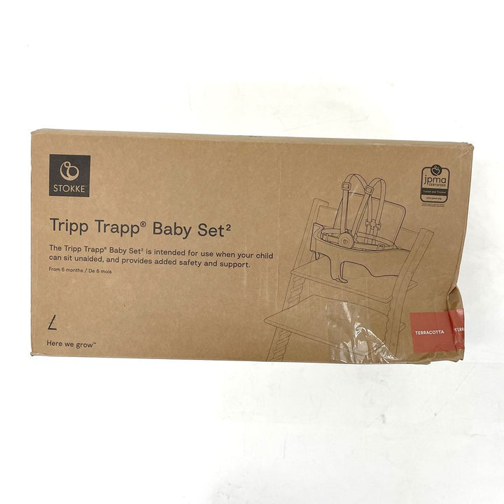Stokke Tripp Trapp Baby Set2 with Harness & Extended Gliders - Terracotta (Open Box)
