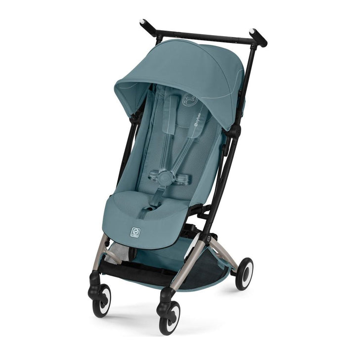 Cybex Libelle Ultra-Lightweight Travel Stroller Stormy Blue on Taupe Frame