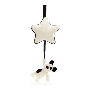 Jellycat Musical Pull Plush Toy - Black & Cream Puppy Default Title