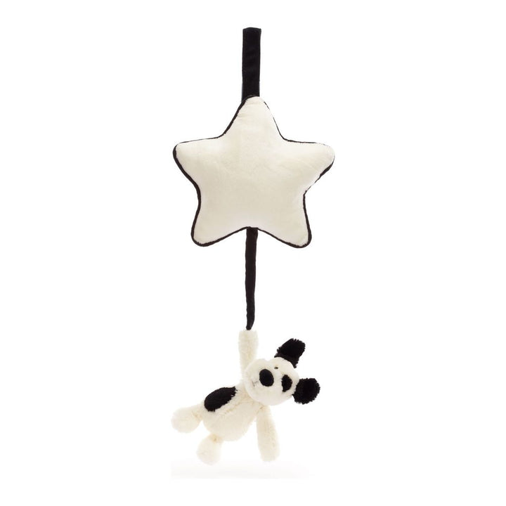 Jellycat Musical Pull Plush Toy - Black & Cream Puppy Default Title