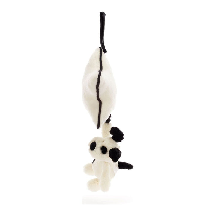 Jellycat Musical Pull Plush Toy - Black & Cream Puppy