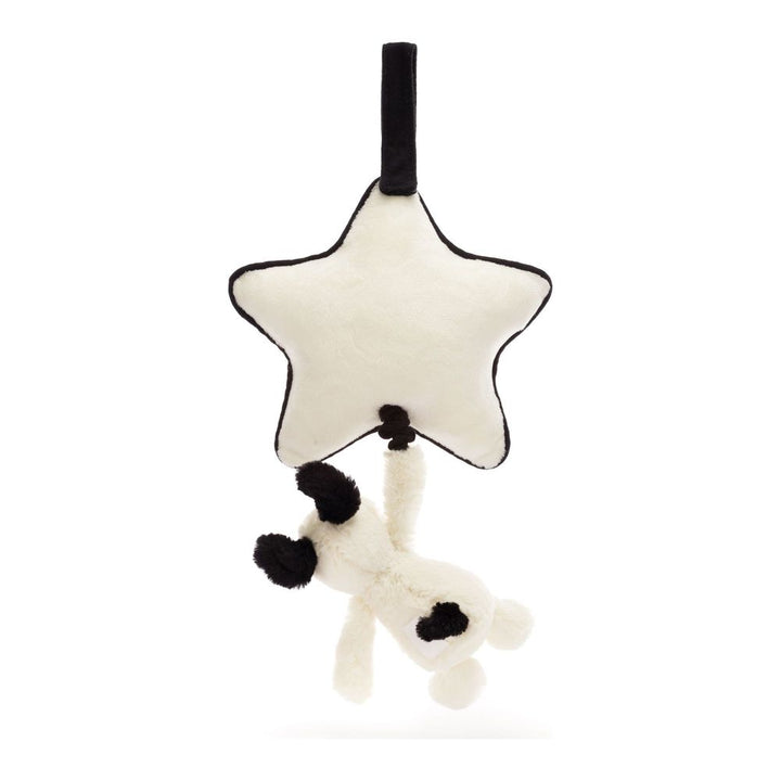 Jellycat Musical Pull Plush Toy - Black & Cream Puppy