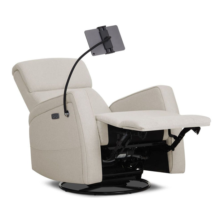 Evolur Lorene Power Recline Glider with Swivel Base and Device Holder