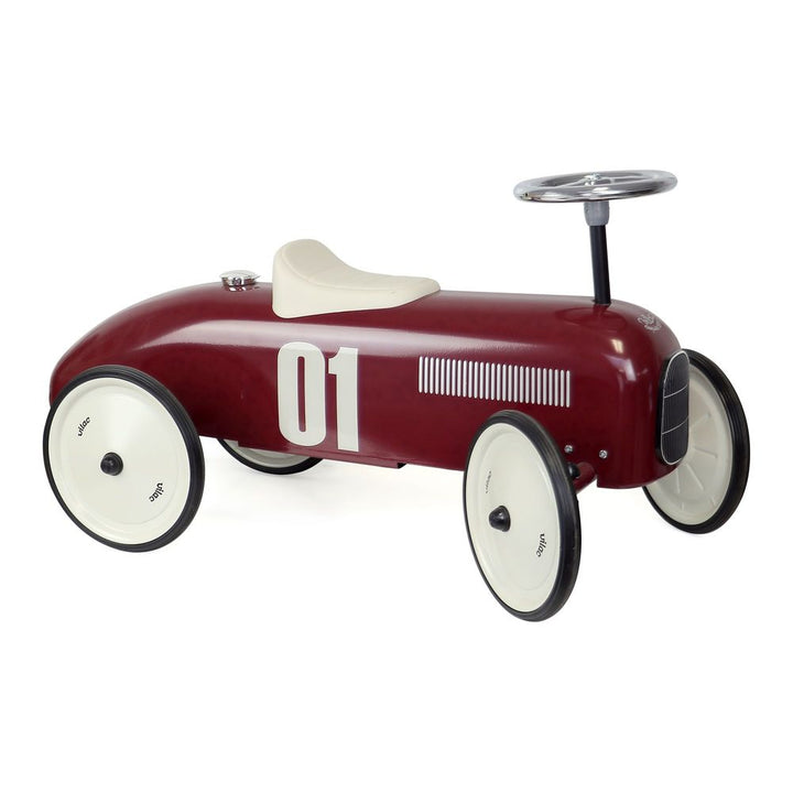 Vilac Ride-On Vintage Racing Car - Burgundy